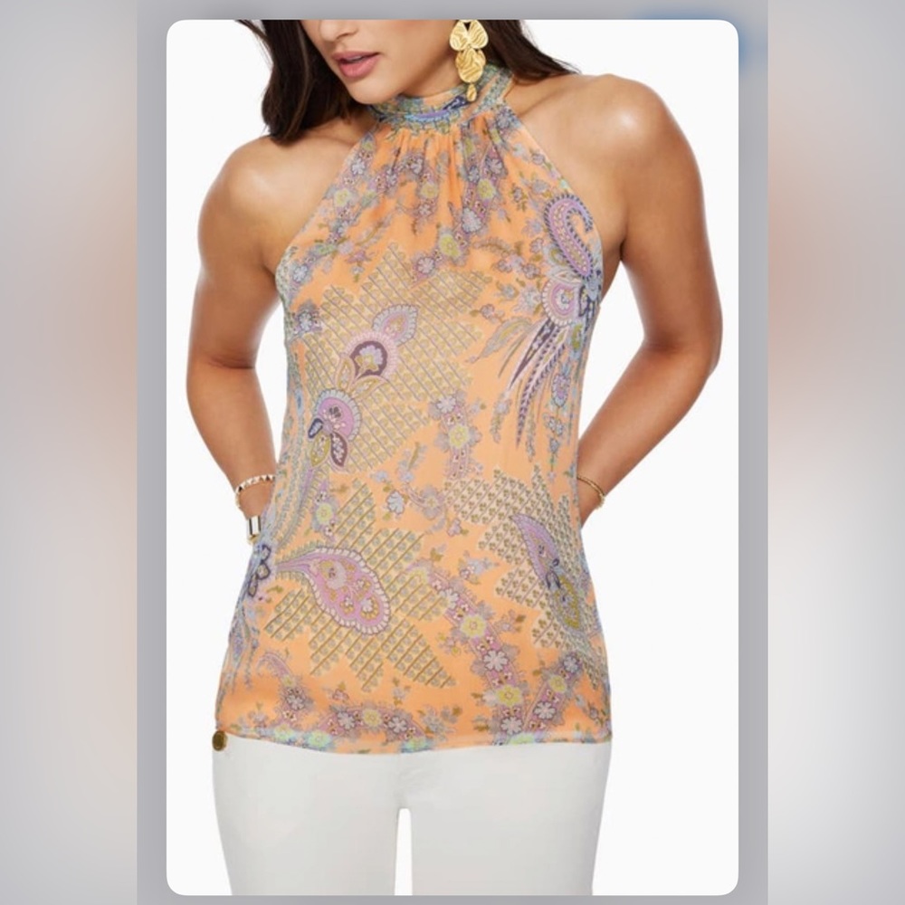 BRAND NEW- Beautiful Ramy Brook blouse, Super Cute! Paisley spring colors!